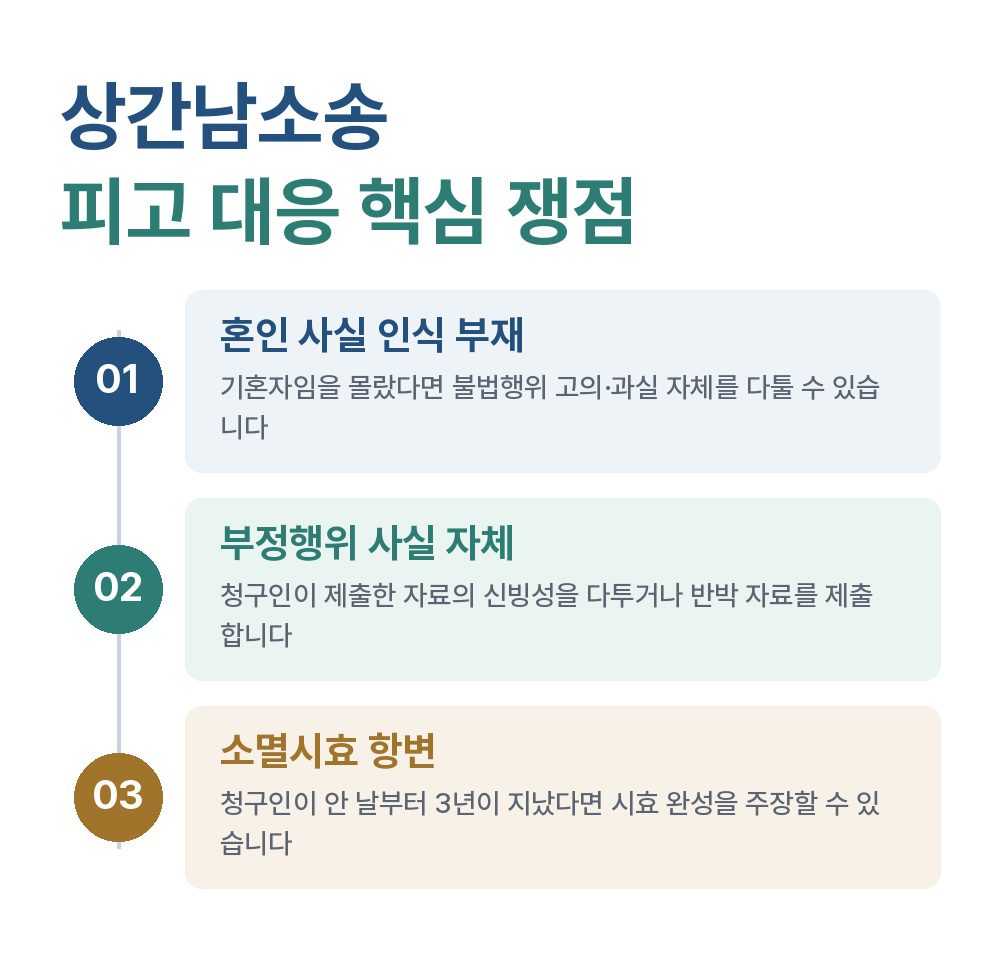 상간남소송 피고 대응 핵심 쟁점